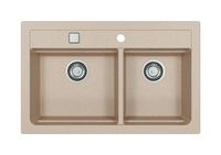 Мойка для кухни ALVEUS GRANITAL ATROX 50 TERRA - G22 в комплекте с сифоном 1132822, арт-1131999.0 — фото 1, Кухонные мойки