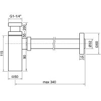 Сифон для раковины Remer Хром арт-960114 — фото 2, Сифоны для раковины