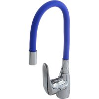 Смеситель для кухни Melodia della vita Ostessa Хром Синий арт-MDV40615Blue — фото 1, Смесители для кухни