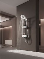 Товар: Душевая система AQUAme с термостатом Белая матовая арт-AQM8004W - фото 6 Душевая система AQUAme с термостатом Белая матовая арт-AQM8004W — фото 6, Душевые стойки