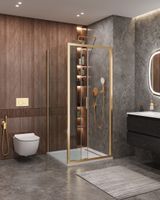 Душевой уголок CEZARES арт-MOLVENO-AF-31-90-C-BORO-IV — фото 2, Квадратные душевые уголки