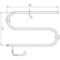 Электрический полотенцесушитель Domoterm S-образный DMT 112 42x70 EK L Хром арт-DMT11242x70EKL — фото 2, Электрические полотенцесушители