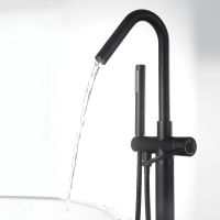 Смеситель для ванны Bond Circle Черный матовый арт-B05-4988 — фото 6, Смесители напольные