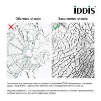 Душевая стенка Iddis Slide 80 профиль Черный матовый стекло прозрачное арт-SLI6BS8i23 — фото 4, Боковые стенки