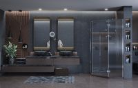 Товар: Душевой уголок Ambassador Diamond 90х90 профиль Хром стекло прозрачное арт-12011111R - фото 10 Душевой уголок Ambassador Diamond 90х90 профиль Хром стекло прозрачное арт-12011111R — фото 10, Душевые уголки трапеция