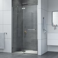 Душевая дверь Iddis Slide 111 профиль Хром стекло прозрачное арт-SLI6CH1i69 — фото 1, Распашные душевые двери