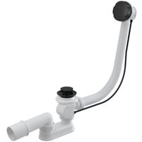 Слив-перелив Alcaplast полуавтомат Белый Черный матовый арт-A55BLACK — фото 1, Сливы-переливы