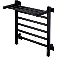 Электрический полотенцесушитель Comfysan Marte-K EC-5 60x50 с полкой Черный матовый арт-012519 — фото 1, Электрические полотенцесушители