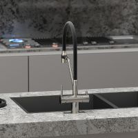 Смеситель для кухни Sancos Dora Никель брашированный Черный арт-SC4003BN — фото 4, Смесители для кухни