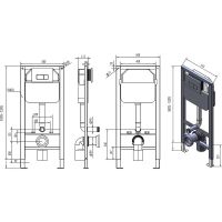 Инсталляция D&K для унитаза без клавиши смыва арт-DI8050127 — фото 3, Инсталляции для унитазов