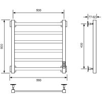 Электрический полотенцесушитель Comfysan Roma-K EC-6 60x50 Белый матовый арт-016524 — фото 2, Электрические полотенцесушители