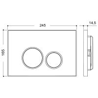 Клавиша смыва Aqueduto Circulo Черная матовая арт-CIR0140 — фото 3, Кнопки смыва