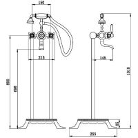 Смеситель для ванны Boch Mann Vico B Черный арт-BM9654 — фото 2, Смесители напольные