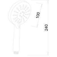 Ручной душ Melodia della vita Standard Хром арт-MKP26305 — фото 2, Лейки для душа