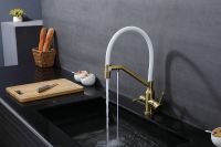 Смеситель для кухни Raglo Золото матовое Белый арт-R81.62.03 — фото 11, Смесители для кухни