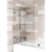 Шторка на ванну Riho VZ Scandic NXT X109V 90 L (GX06052C1) профиль Хром стекло прозрачное арт-G001153120 — фото 1, Шторки для ванной распашные