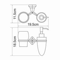 Аксесс Aller K- Держатель стакана и дозатора (блистер), хром, WasserKRAFT арт-1189 — фото 4, Дозаторы