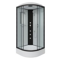 Душевая кабина Niagara Classic NG-6703-14G (80х80х215) средний поддон(26см),черный,стекло прозрачное арт-67031414G — фото 1, Душевые кабины