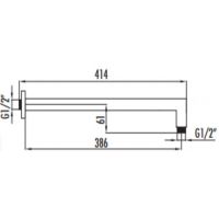 Кронштейн для верхнего душа Creavit Хром арт-A14 — фото 2, Кронштейны для верхнего душа