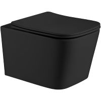 Унитаз Iberica Blanca Toledo Mini подвесной Черный матовый с сиденьем Микролифт арт-IB.TLM.234.2B2 — фото 1, Подвесные унитазы