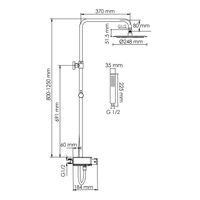 Душевой комплект с термостатическим смесителем арт-A114.258.218.CB Thermo — фото 6, Душевые стойки