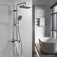 Товар: Душевая система Rose R18T с термостатом Оружейная сталь арт-R1896T-6 - фото 10 Душевая система Rose R18T с термостатом Оружейная сталь арт-R1896T-6 — фото 10, Душевые стойки