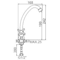 Смеситель для кухни Ledeme H11 4911L Хром арт-518355 — фото 2, Смесители для кухни