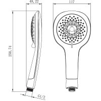 Товар: Ручной душ Lemark Хром Зеленый арт-LM0815CGreen - фото 2 Ручной душ Lemark Хром Зеленый арт-LM0815CGreen — фото 2, Лейки для душа