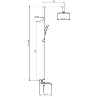 Душевая система Raglo с термостатом Хром арт-R22.26 — фото 9, Душевые стойки