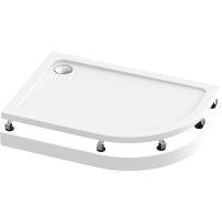 Акриловый поддон для душа Bas Раунд 120х80 L Белый арт-ПН00069 — фото 1, Акриловые душевые поддоны