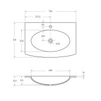 Стеклянная раковина CEZARES арт-82415 — фото 3, Раковины встраиваемые сверху