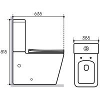 Унитаз компакт Aqueduto Macio с бачком и сиденьем Микролифт арт-AQDSMAC10 — фото 4, Напольные унитазы