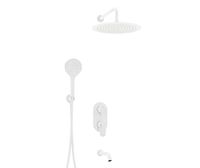 Встраиваемый комлплект для ванны с верхней душевой насадкой, лейкой и изливом арт-A85161 — фото 1, Встраиваемые душевые комплекты