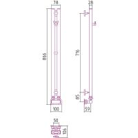 Товар: Водяной полотенцесушитель Сунержа Нюанс EU50+ 840х50 Белый матовый арт-30-0212-0840 - фото 2 Водяной полотенцесушитель Сунержа Нюанс EU50+ 840х50 Белый матовый арт-30-0212-0840 — фото 2, Водяные полотенцесушители