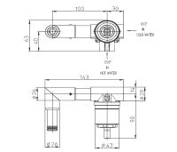 Скрытая часть для смесителя Bossini G 1/2 арт-Z00548000 — фото 2, Комплектующие для смесителей