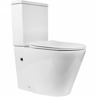 Унитаз компакт Bond Oval Белый с бачком и сиденьем Микролифт арт-F03-00 — фото 9, Напольные унитазы