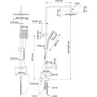 Душевая система Swedbe Calypso Хром арт-5077 — фото 9, Душевые стойки