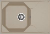 GRANFEST Мойка UNIQUE 740L 1-чаша+крыло 740*500мм песочный арт.GF- арт-U-740L песочный — фото 2, Кухонные мойки
