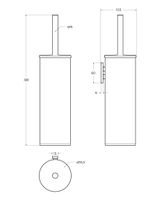 Ёршик для унитаза CEZARES арт-RELAX-TBS-M-GM — фото 3, Ершики для унитаза