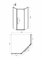 Товар: Душевой уголок Ambassador Ritz 100х100 профиль Хром стекло прозрачное арт-112011103 - фото 3 Душевой уголок Ambassador Ritz 100х100 профиль Хром стекло прозрачное арт-112011103 — фото 3, Душевые уголки трапеция