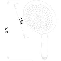 Ручной душ Melodia della vita Luxe Хром арт-MKP26502BL — фото 2, Лейки для душа