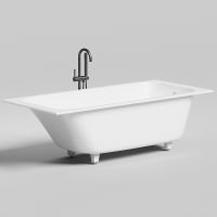 Ванна из искусственного камня Salini Orlanda 180х80 Белая глянцевая арт-102012G — фото 1, Ванны из искусственного камня