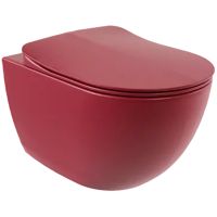 Унитаз Creavit Free подвесной Берри матовый без сиденья арт-FE322-11BR00E-0000 — фото 1, Подвесные унитазы