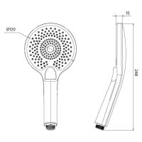 Ручной душ Iddis Optima Home Хром арт-OPH12CPi18 — фото 3, Лейки для душа