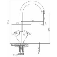Смеситель для кухни Haiba Хром арт-HB4099 — фото 2, Смесители для кухни