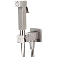 Гигиенический душ со смесителем Remer Qubica Никель брашированный арт-Q64NP — фото 1, Гигиенические души