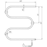 Электрический полотенцесушитель Domoterm М-образный DMT 107-25 60x60 EK R Хром арт-DMT107-2560x60EKR — фото 3, Электрические полотенцесушители