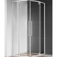 Душевой уголок AQUAme 80x80 профиль Хром стекло прозрачное арт-AQM7101-8 — фото 1, Душевые уголки четверть круга