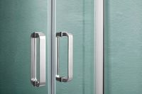 AQ NAA 1142-80 Душевой уголок квадратный, двери раздвижные 800x800x2000 профиль хром, стекло прозрач арт-AQ ARI KV 08020CH — фото 8, Квадратные душевые уголки