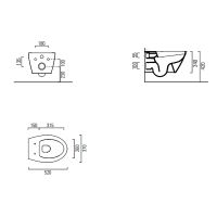 Унитаз GSI Modo подвесной Ardesia opaco без сиденья арт-981626 — фото 3, Подвесные унитазы